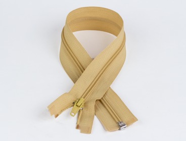 Gold toned separating nylon 14 inch zipper.