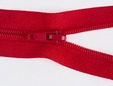 Seperating red nylon 18 inch zipper. thumbnail image.