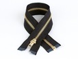 24 inch black non-separatinb brass zipper. thumbnail image.