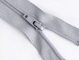Silver, grey nylon separating zipper. thumbnail image.
