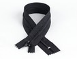 Black 9 inch non-separating nylon zipper. thumbnail image.