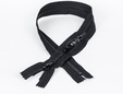 Black 3-way zipper with plastic teeth. thumbnail image.
