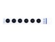 Pack of 6 black 2-hole medium size buttons. thumbnail image.