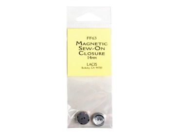 Lacis sew-on silver magnetic buttons.