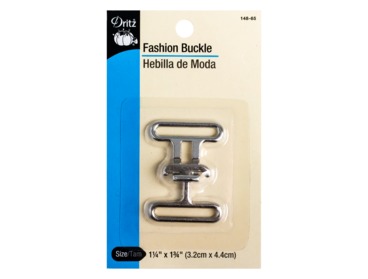 Dritz silver buckle for DIY belts, strapping, cording, and ribbon.