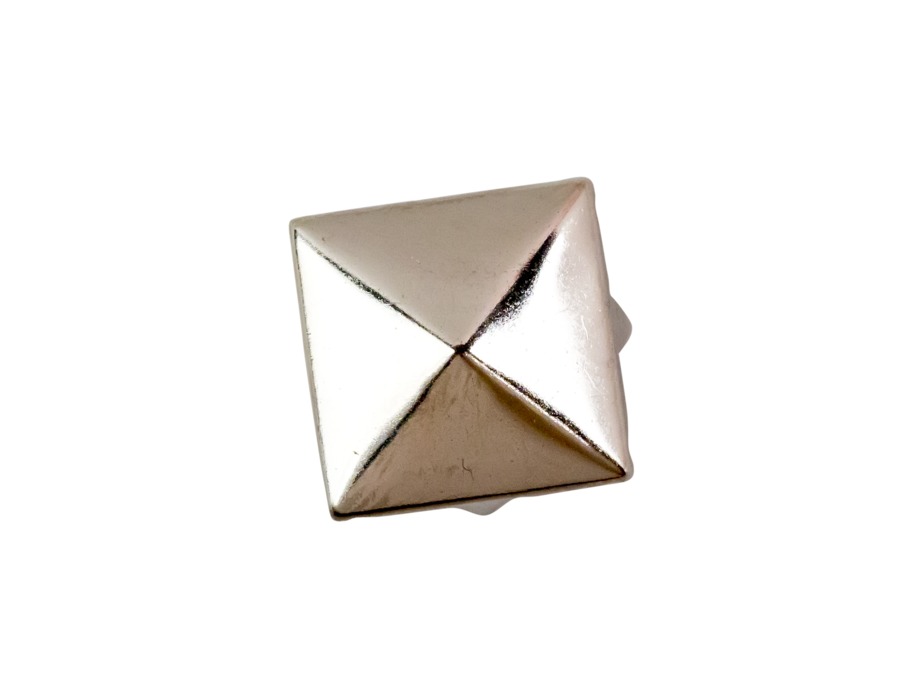 Teyyvn Pyramid Studs - Size 13 - Ideally used for Denim and Leather Work - Classic Two-Prong Studs - Available in Silver Color - Pack