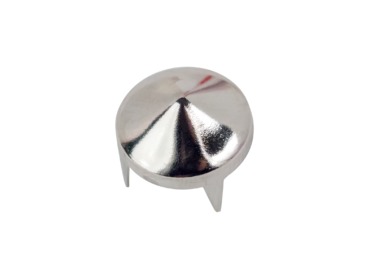 Silver short cone stud - size large.