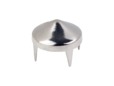 Silver short cone stud for punk fashions. thumbnail image.