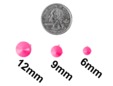 Different sizes of hot pink short cone studs. thumbnail image.