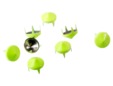 Neon green cone studs for clothing. thumbnail image.