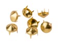 Short cone gold studs for jeans and jackets. thumbnail image.