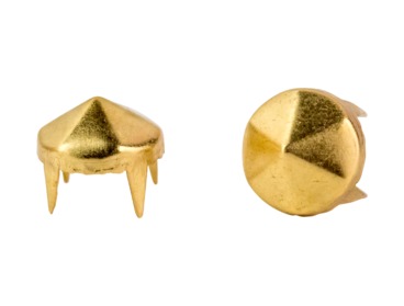 Gold hex studs - spikes.