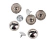Silver dome spikes for clothing. thumbnail image.