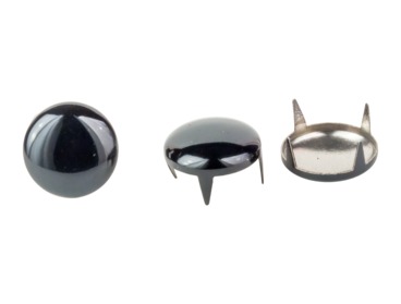 Black dome studs for apparel