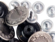 Wreath style silver jeans buttons. thumbnail image.