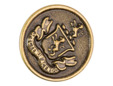Antique gold crested button. thumbnail image.