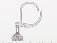 Leverback earwire for DIY earrings. thumbnail image.