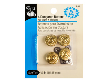 Gold dungaree buttons