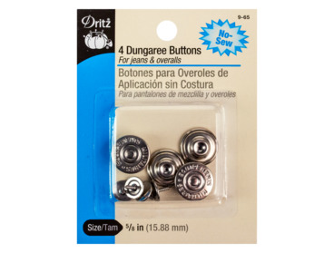 Silver dungaree buttons.