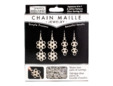 Japanese 6-in-1 chain maille earring kit. thumbnail image.
