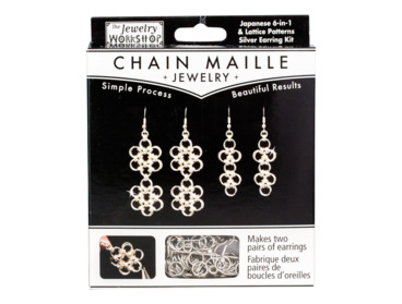 Japanese 6-in-1 chain maille earring kit.