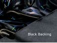 irridescant black four way stretch slick vinyl fabric thumbnail image.