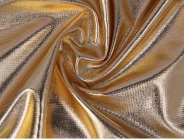 metallic gold 4 way stretch spandex foil lame material