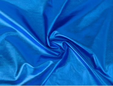 blue metallic foil spandex 4 way stretch cosplay fabric