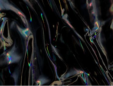 black rainbow irridescant stretchy vinyl glossy fabric