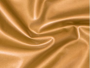Gold 4-way stretch faux leather fabric.