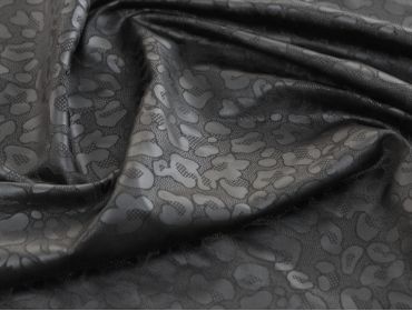 cheetah print black spandex fabric