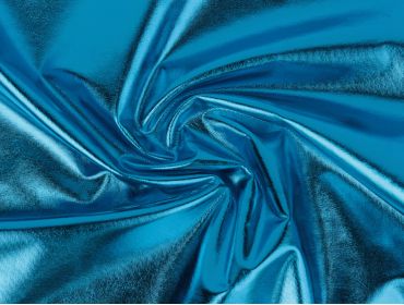 light blue metallic foil spandex lame fabric