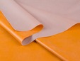 Unshined double sided pearlsheen orange and grey latex material. thumbnail image.