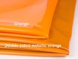 Comparison of orange and metallic orange latex sheeting from MJTrends. thumbnail image.