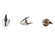 Silver tall cone studs. thumbnail image.