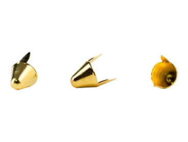 Gold tall cone studs.