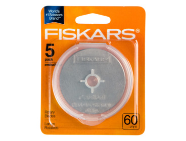 Fiskar 60mm 5 pack replacement rotary blades.