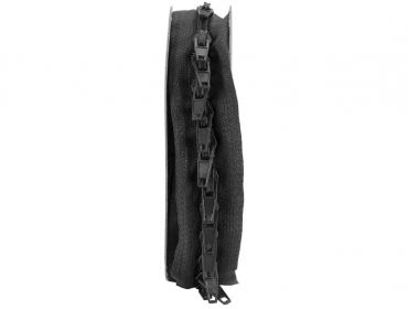 Black custom length zipper kit.