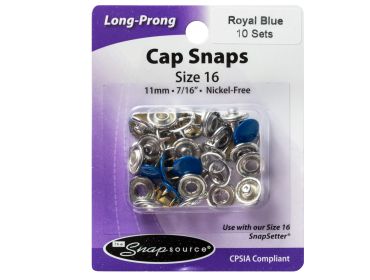 Royal blue cap snaps for blouses, shirts, jeans, etc