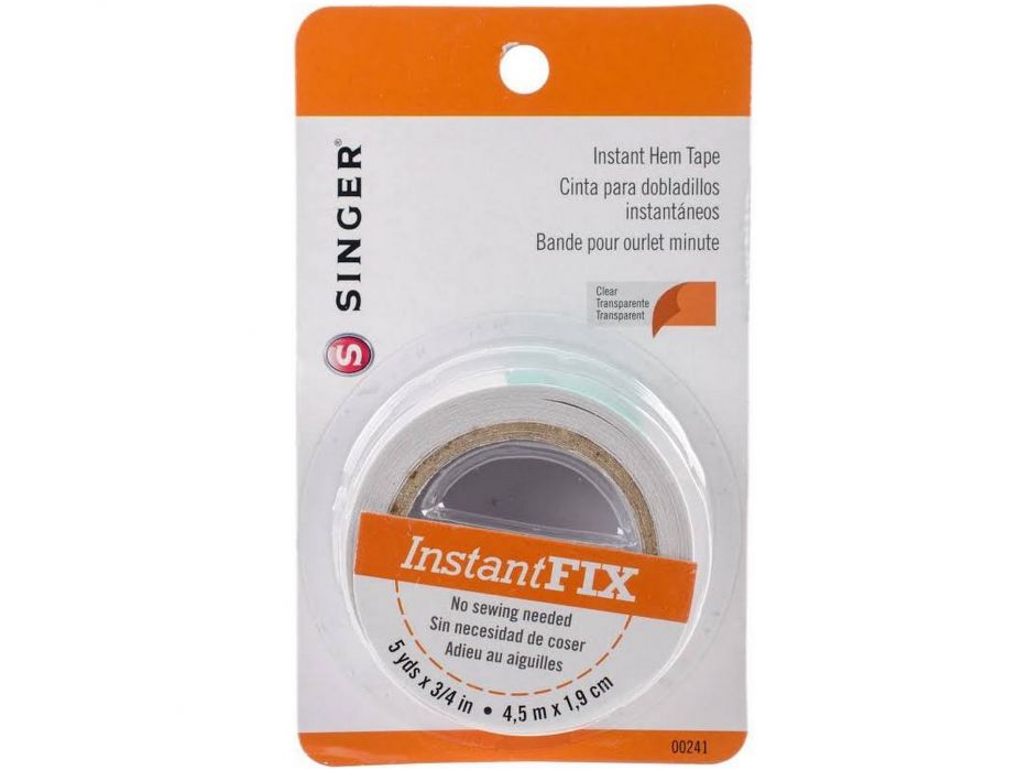 Singer Instant Fix Hems 'N-Cuffs Double Sided Fabric Tape 5 Yards 3/4 Inch,  1 Ea