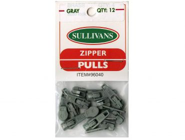 Grey spare zipper pulls.