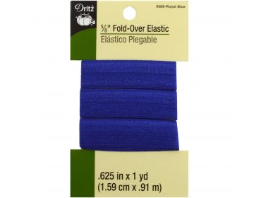 Royal blue fold over elastic five-eighths inch wide