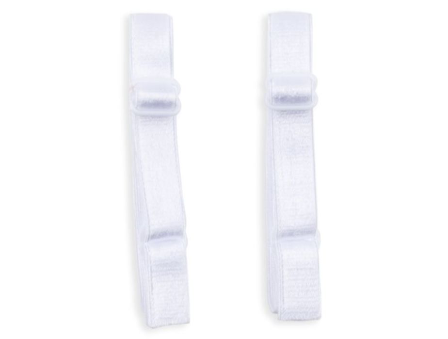 Bra Straps: white elastic adjustable
