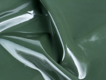 Shined up military green olive latex sheeting.